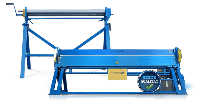 Niebieska zginarka wyprodukowana i oferowana przez Prod-Masz